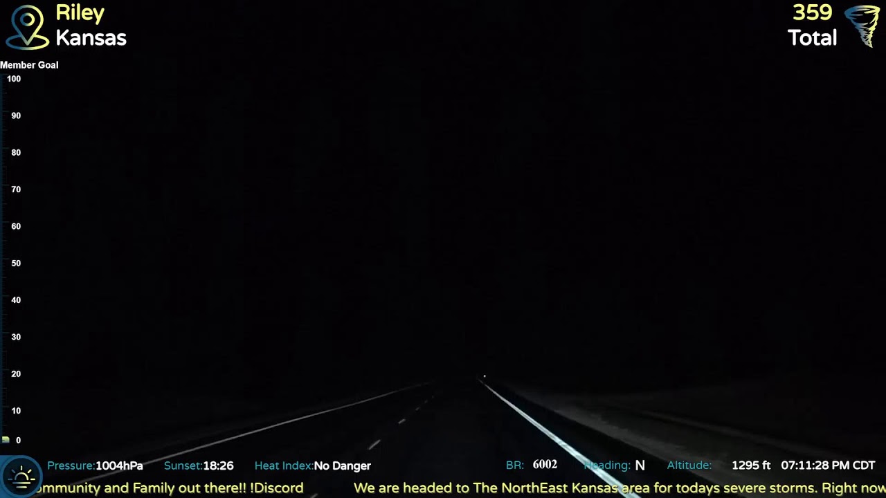 Storm Chase LIVE Kansas.. Elevated Tornado threat.. !social !helpthechase