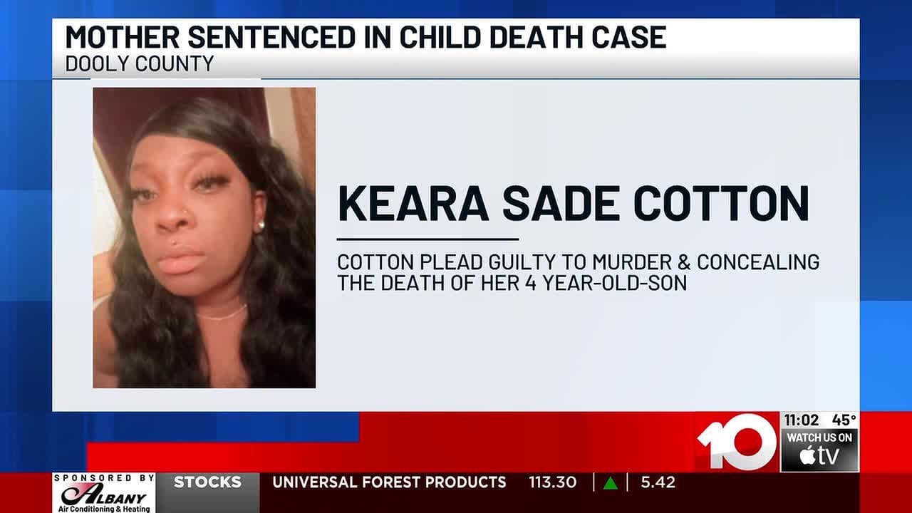 South Ga. mother sentenced in Dooly County child death case