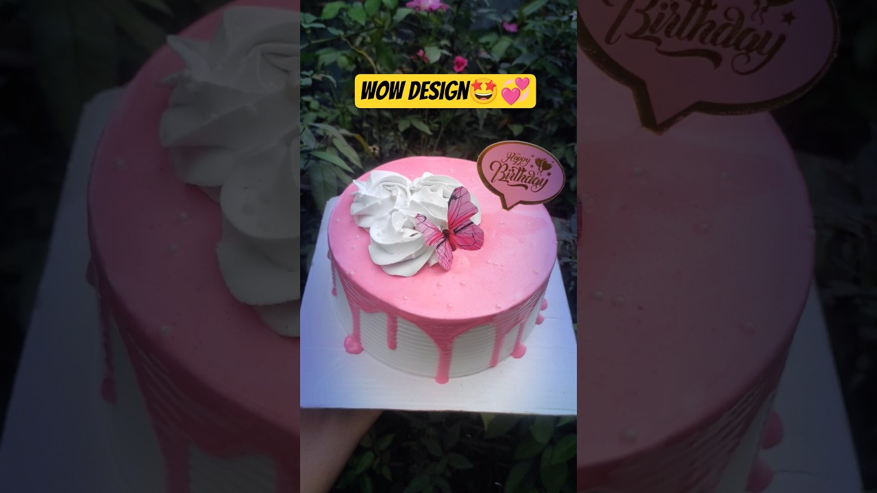 Sweet & Simple cake design🤩💕💜#cakedesignidea #homemadecake #cakephotography #cakeoftheday