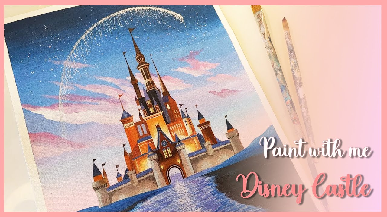 🎨Painting 🏰DISNEY CASTLE in Acrylic /디즈니 성 아크릴물감으로 그리기