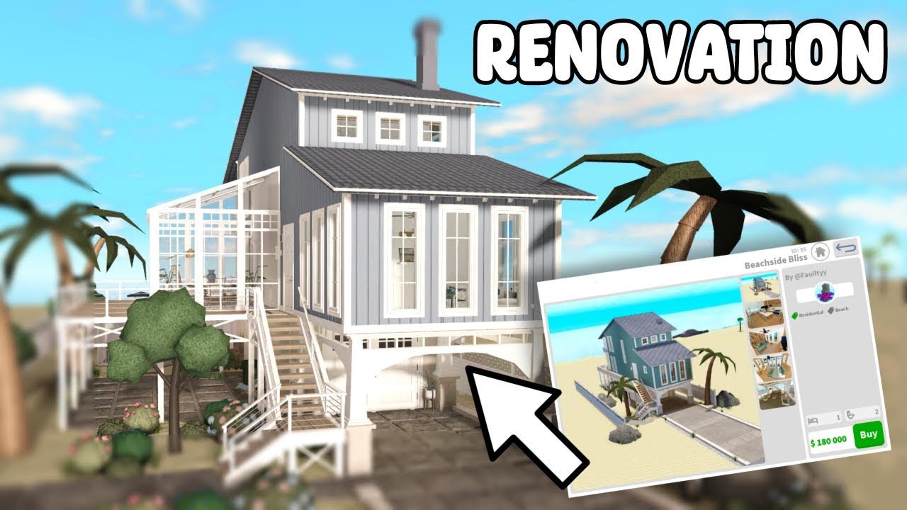 RENOVATING BEACHSIDE BLISS beach house BLOXBURG!
