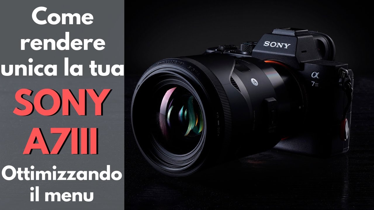 Tasti e menu personalizzati di Sony A7III - I miei settaggi