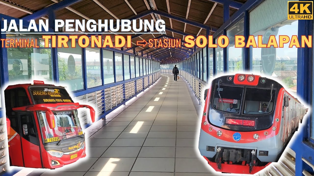 Walking Around Skybridge Tirtonadi Bus Terminal to Solo Balapan Station❗ Surakarta - Central Java