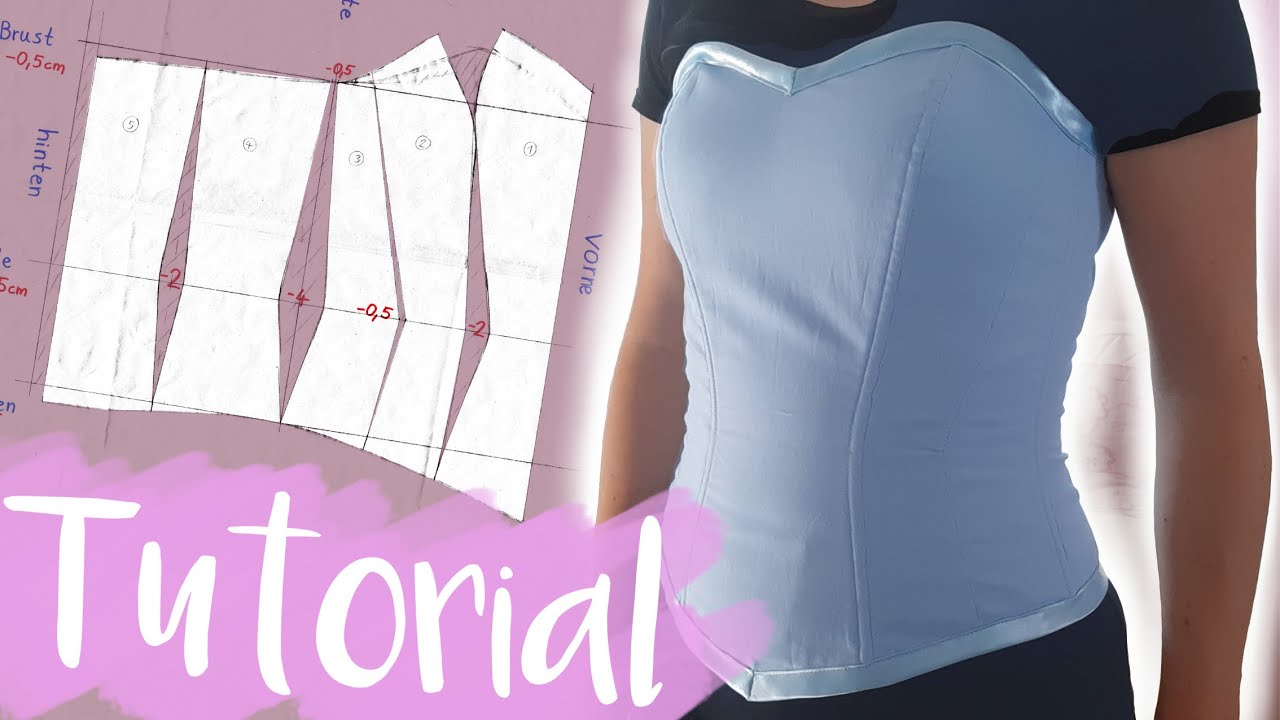Korsage nähen und Schnittmuster nach DEINEN Maßen zeichnen | DIY