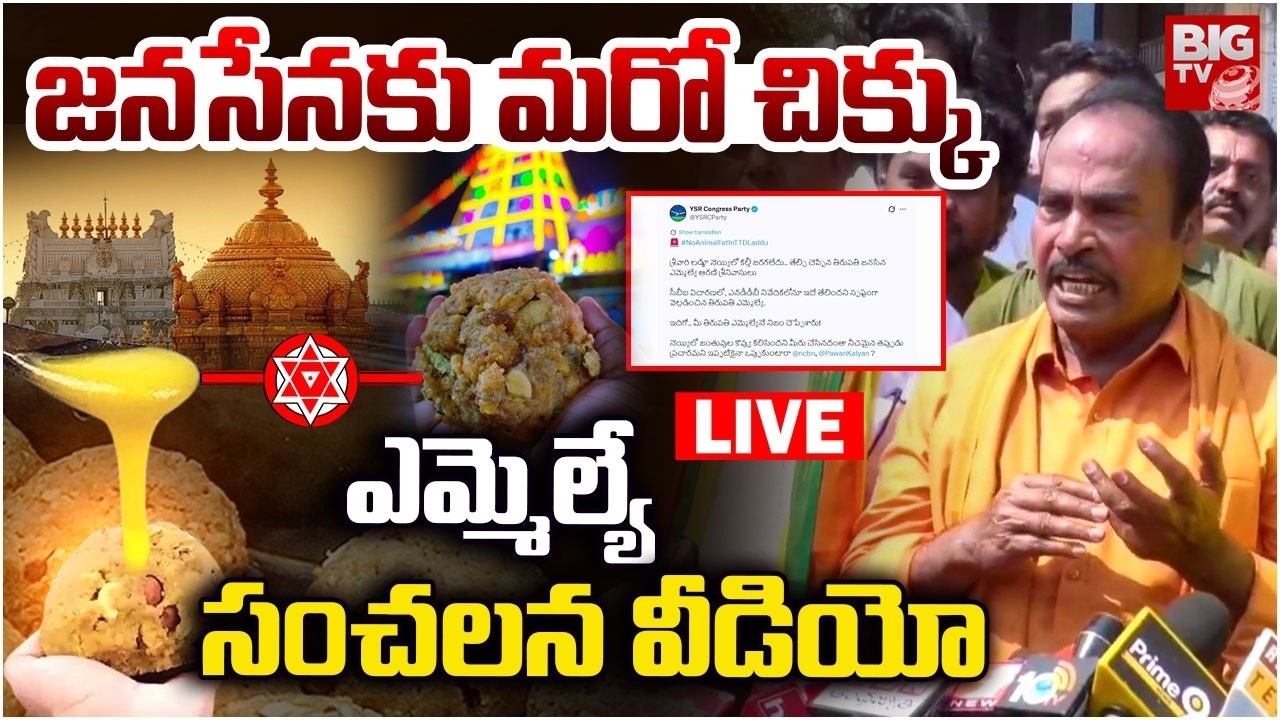 MLA Arani Srinivasulu on Tirumla Laddu | Ycp vs Janasena | జనసేనకు మరో చిక్కు | BIG TV