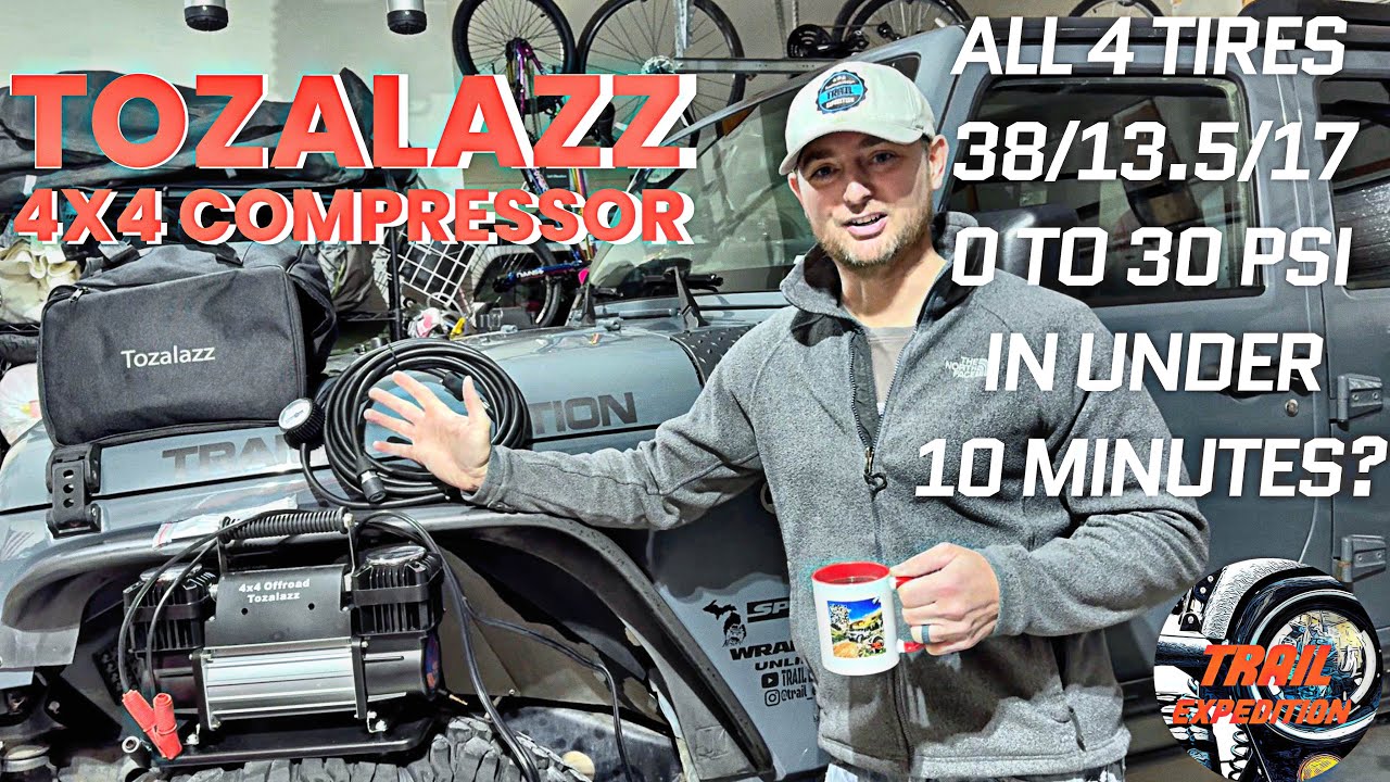 The FASTEST & MOST AFFORDABLE Portable Air Compressor! TOZALAZZ 4x4 Off-road Compressor