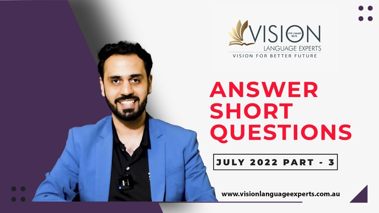 Practice Most Repeated Answer Short Questions | PTE Speaking Answer Short Questions July Part 3