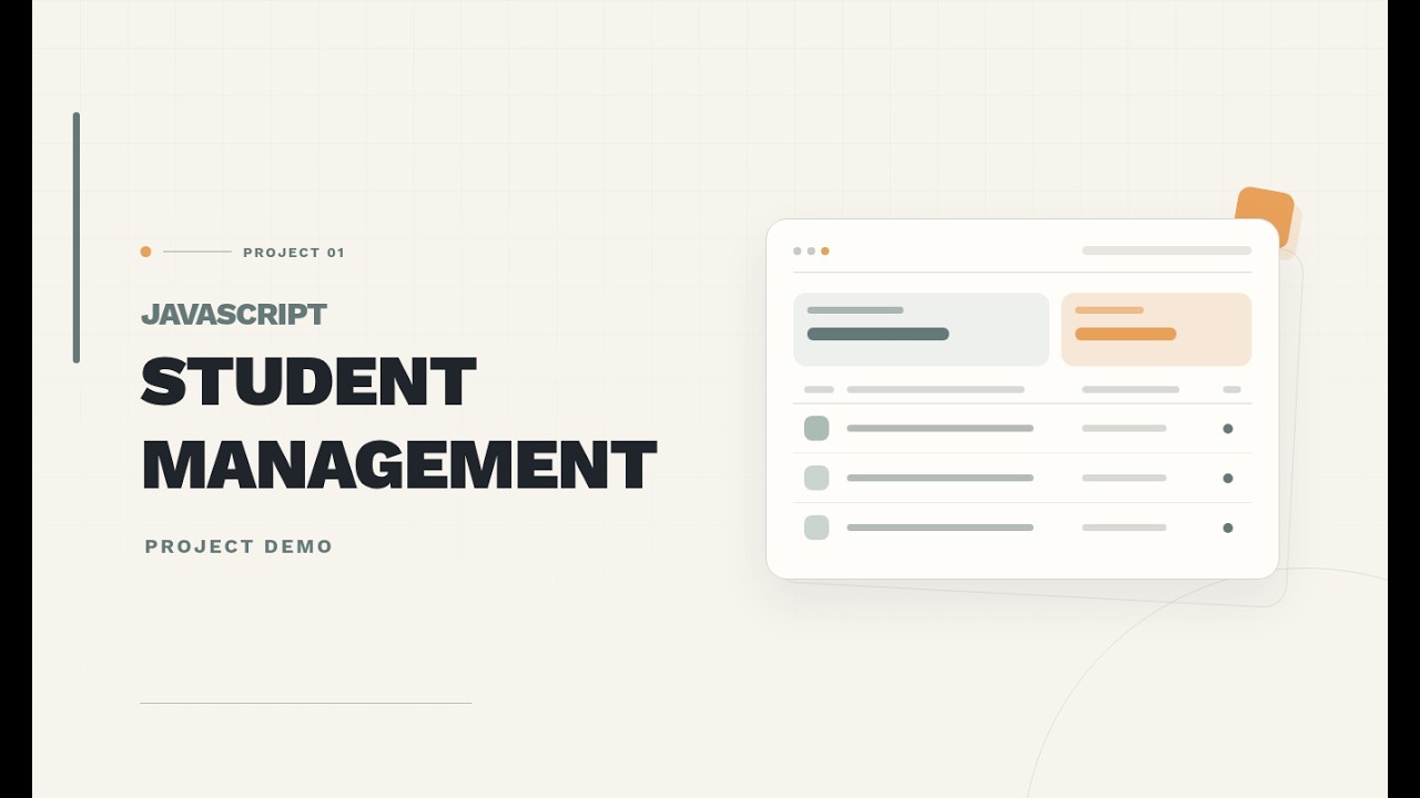 JavaScript Student Management System | Project Demo