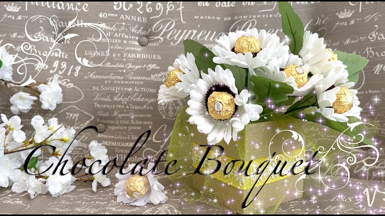 Ferrero Rocher Bouquet - DIY Valentine's Gift Ideas  #valentinesgifts #graduationgifts  #diygifts