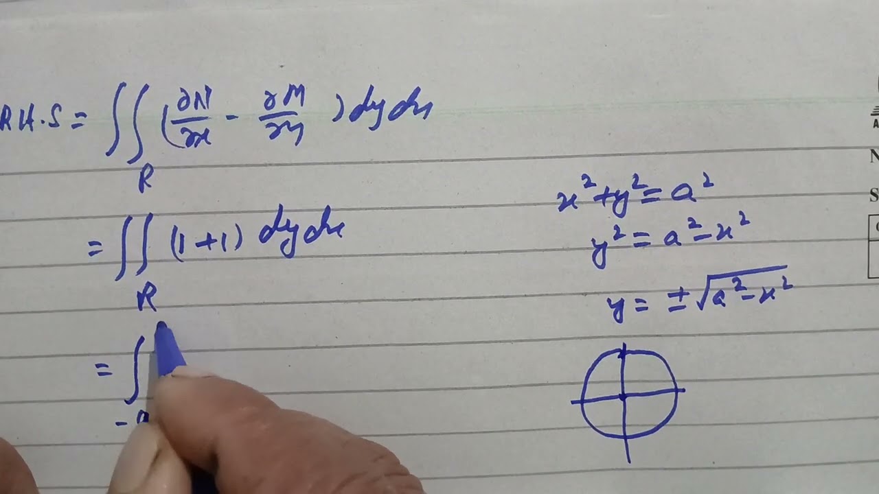 Thomas Calculus Exercise 16.4 Q 7 , 8. Verification of Green's theorem. 