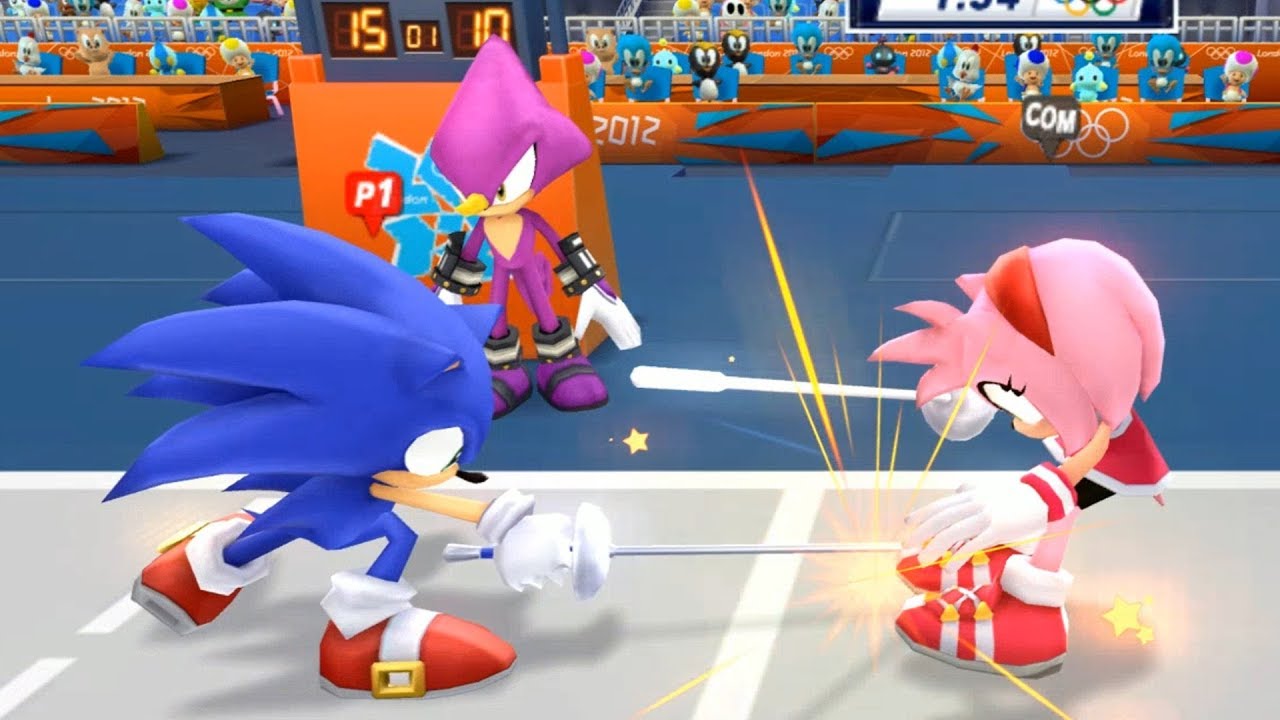 Mario & Sonic At The London 2012 Olympic Games Fencing #13 With Sonic and Amy