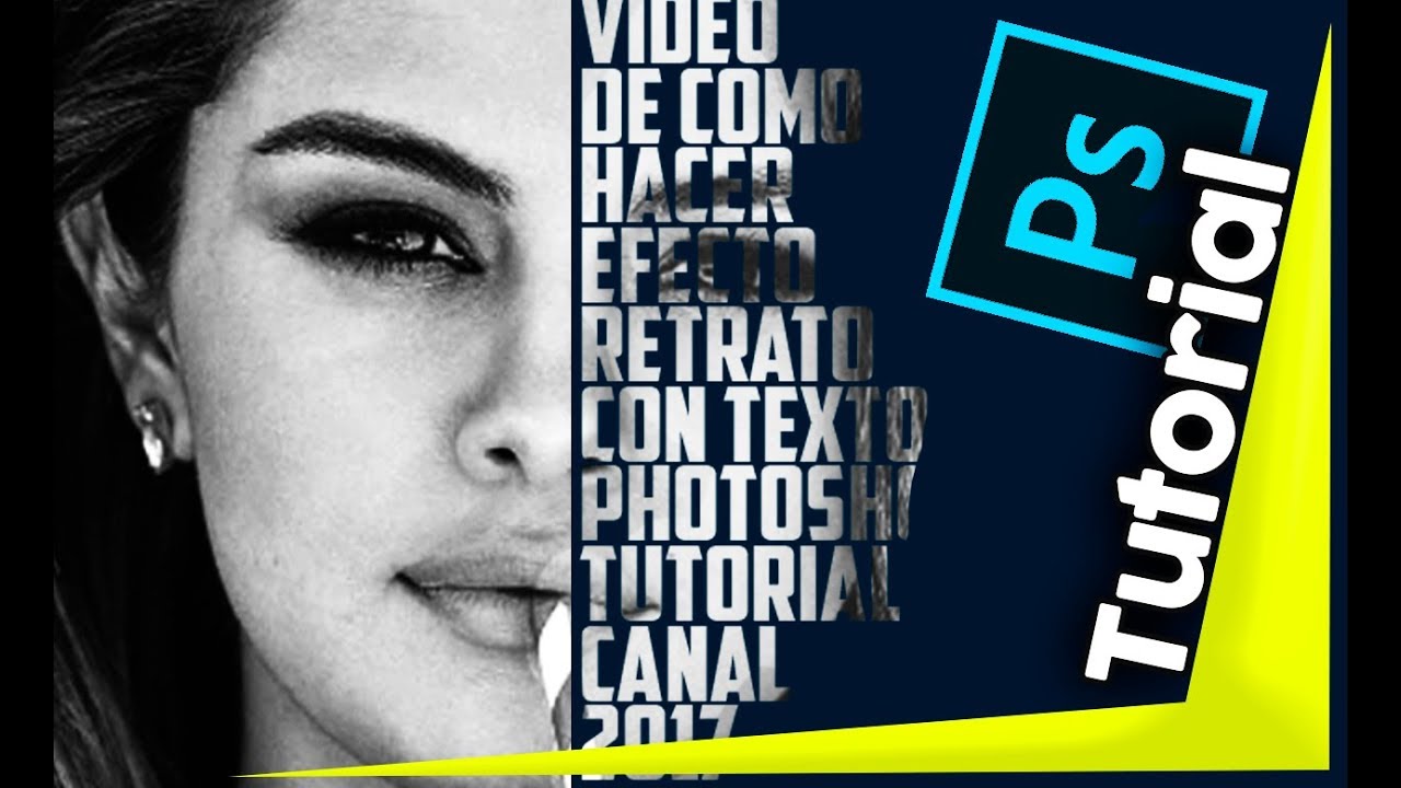🔴 PHOTOSHOP TUTORIAL, Como Hacer Un Efecto De Cartel Texto - Retrato ⭐