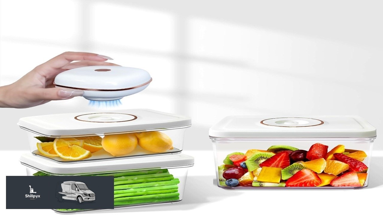 Vacuum Sealer for Food with 3 Vacuum Seal Containers Seals Liquids