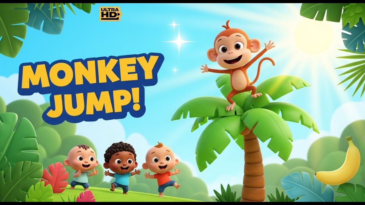 Monkey Jumping on the Tree | Fun Action Dance Song for Babies & Toddlers
