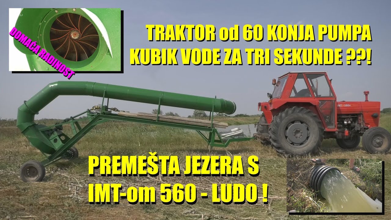 GENIJALNO - najjača PUMPA na traktoru  - KUBIK ZA TRI SEKUNDE  - LUDILO   napravio automehaničar !