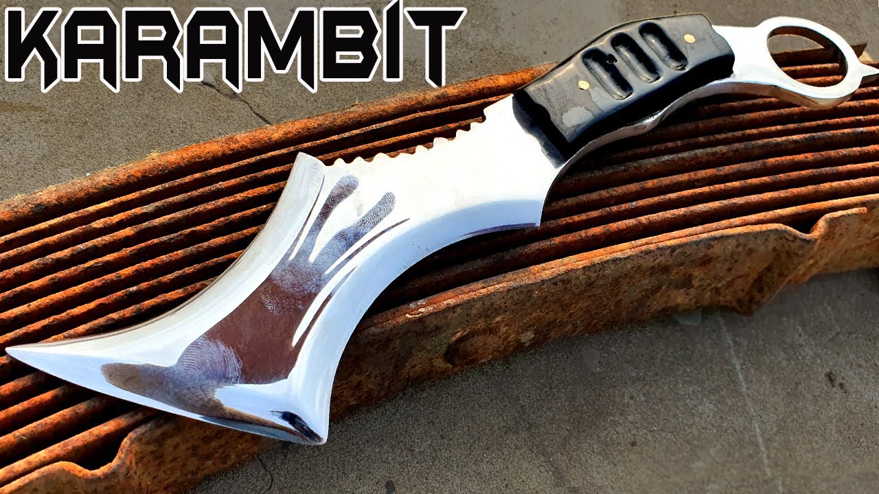 Forged Tactical Karambit Knife out of junk - Knife Making