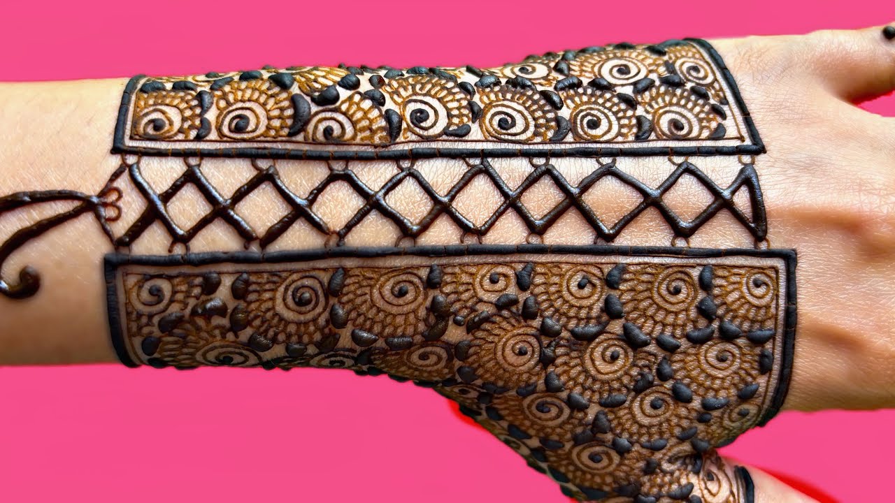 Unique easy Beautiful trending Mehandi Design henna Design for Backhand Amazing viral Mehndi Design