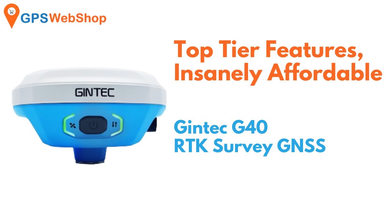 Advanced RTK Survey GNSS Receiver - Gintec G40 (Triple-band, AR Stakeout, IMU Tilt Compensation)