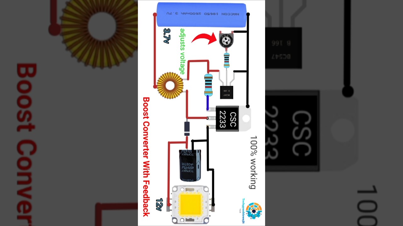 Boost converter with feedback features #boostconverter #electronic #diy
