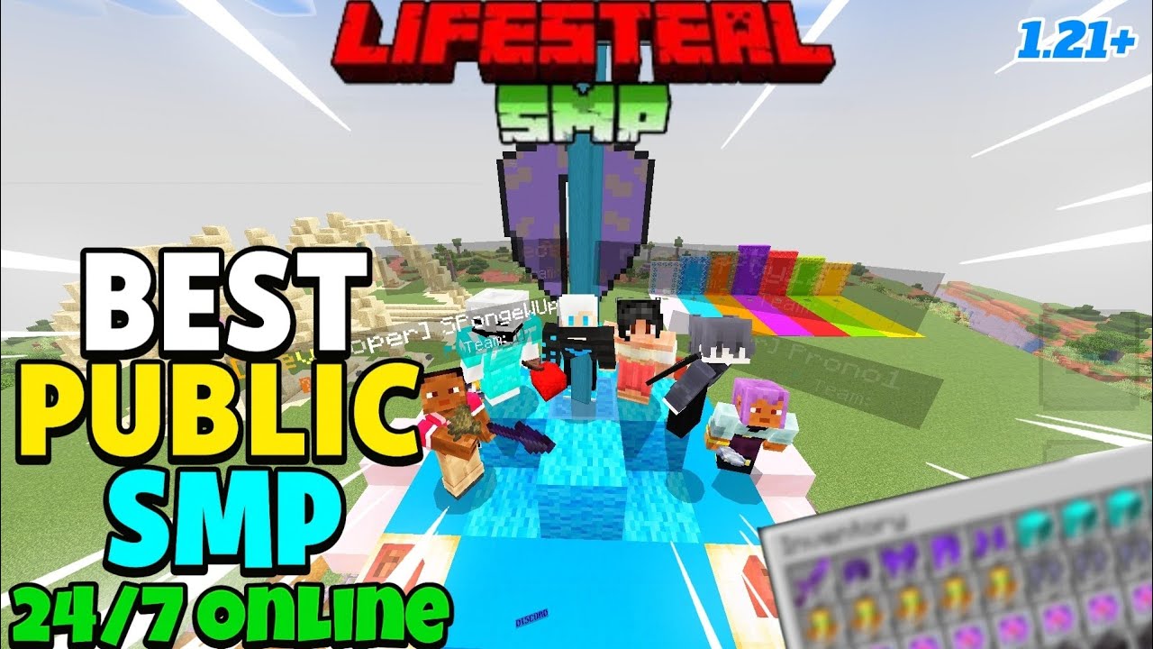 🔥 New Best Public Lifesteal SMP Minecraft 1.21 | Cracked 24/7 Server | Java + PE | Free To Join 🎮