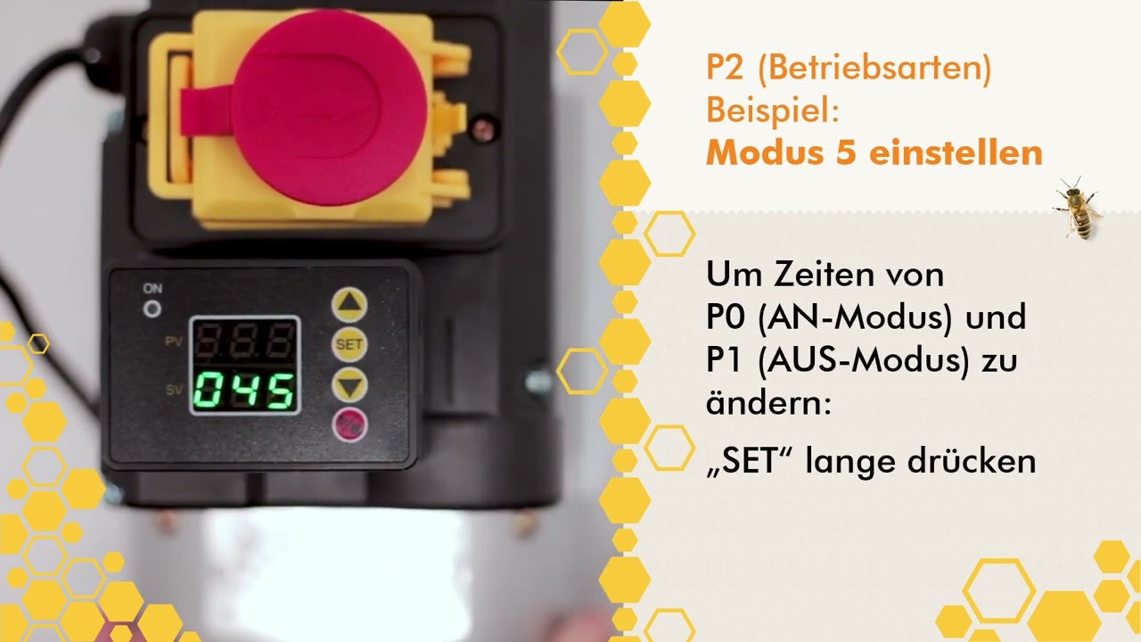 Honig R&uuml;hrwerk Einstellung Timer/Zeitsteuerung