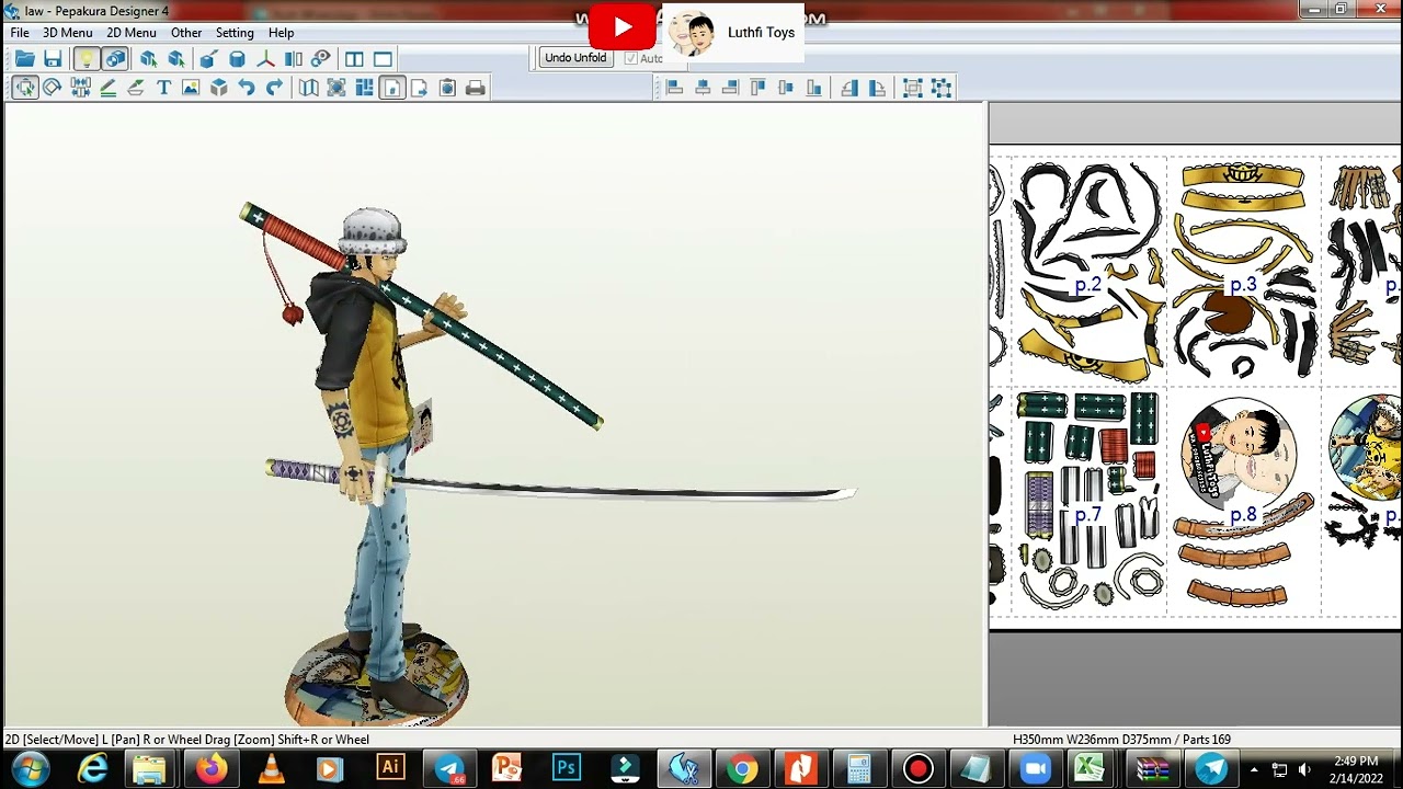Trafalgar D  Water Law Papercraft