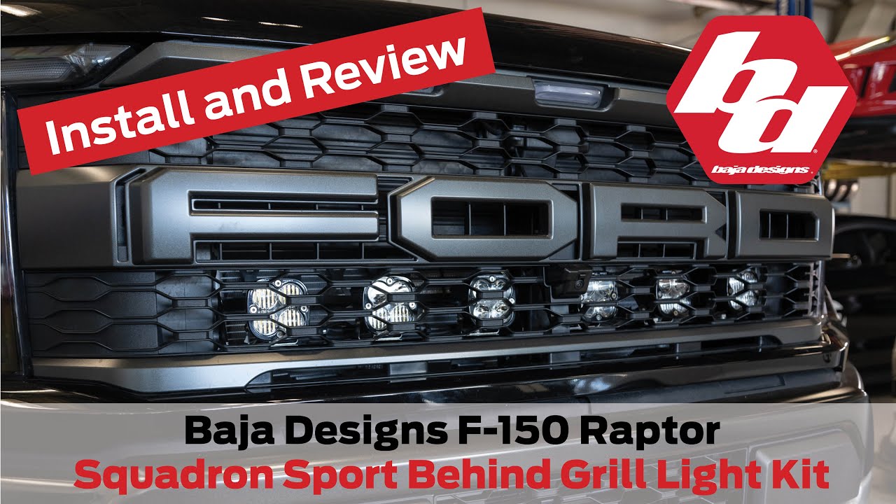 Установка и обзор комплекта освещения за решеткой радиатора Baja Designs Squadron Sport для F-150...