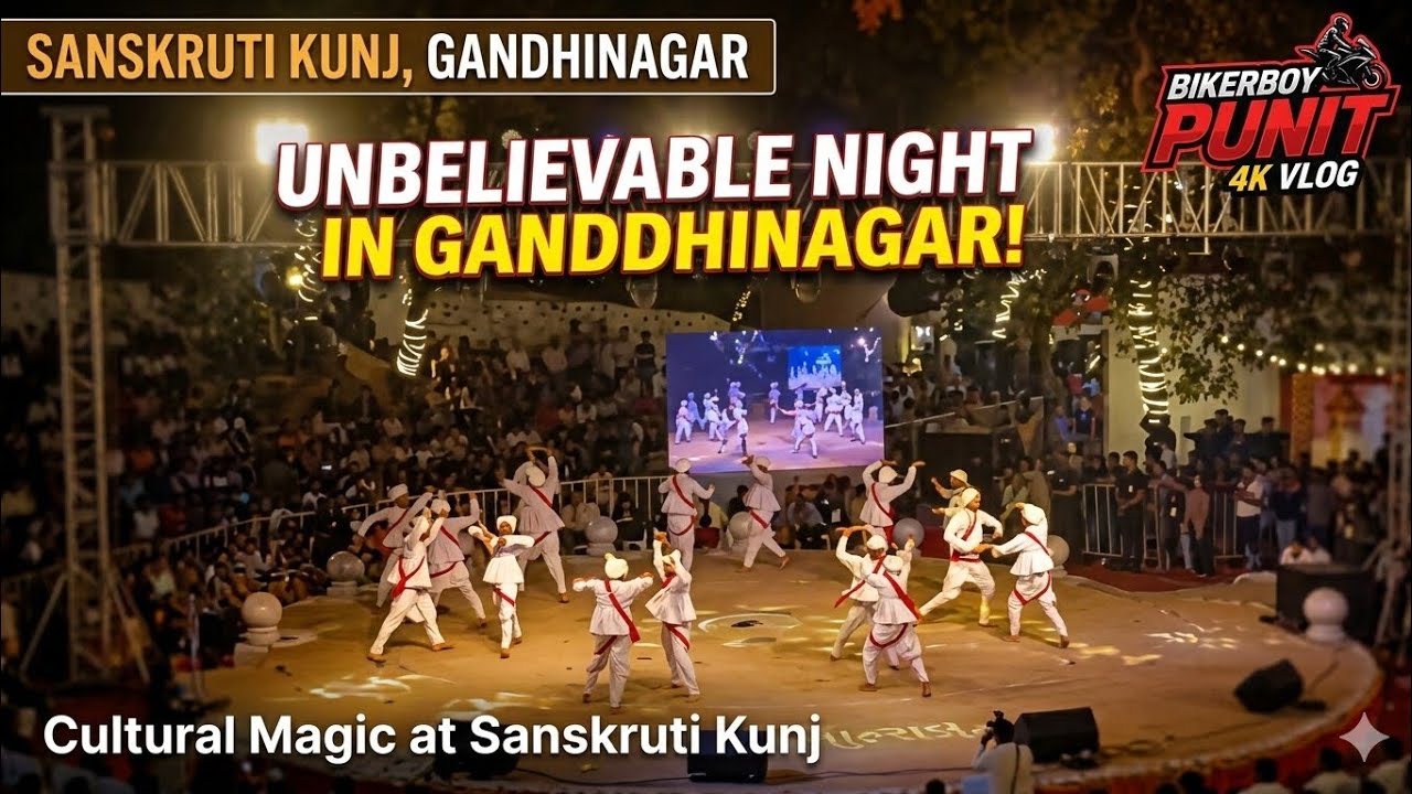 The Best Night in Gandhinagar! 😍 | Sanskruti Kunj Cultural Fest #explore #views #gandhinagar #vlog 