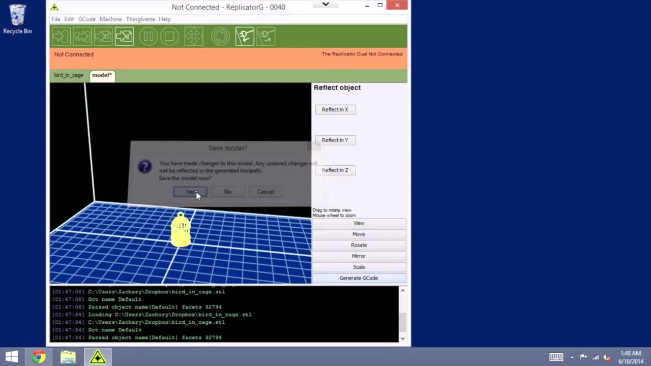 Getting Started with the FlashForge Creator X: Replicator G on Windows (3D Universe)