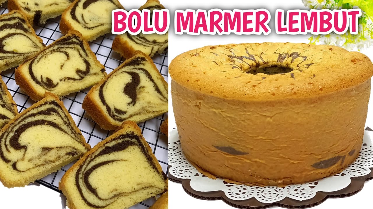 BOLU MARMER SUPER LEMBUT NGGAK SERET EMPUK - RESEP BOLU MARMER ALL IN ONE