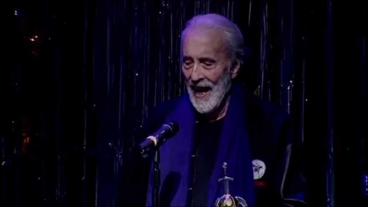 Sir Christopher Lee receives the Spirit of Hammer, Golden Gods 2010