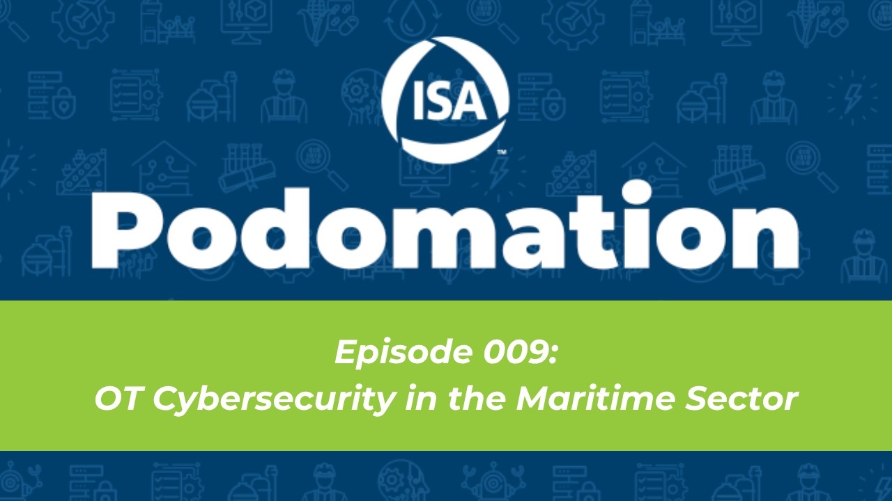 Podomation 009 - OT Cybersecurity in the Maritime Sector