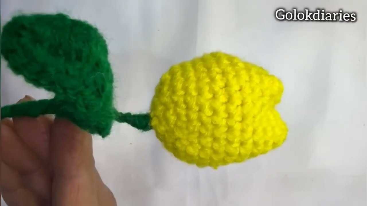 Tulip Flower Crochet Tutorial #crochet 