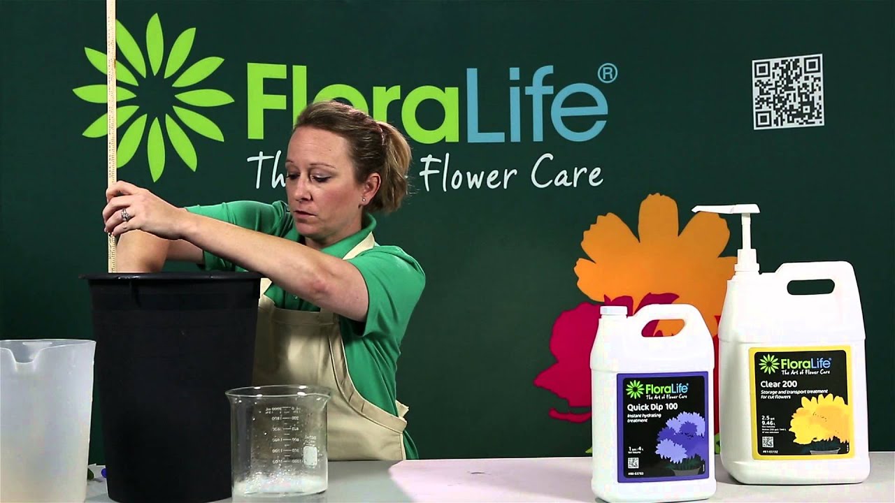 Hydrating Flowers with Floralife® Quick Dip and Flower Food for Flower Care