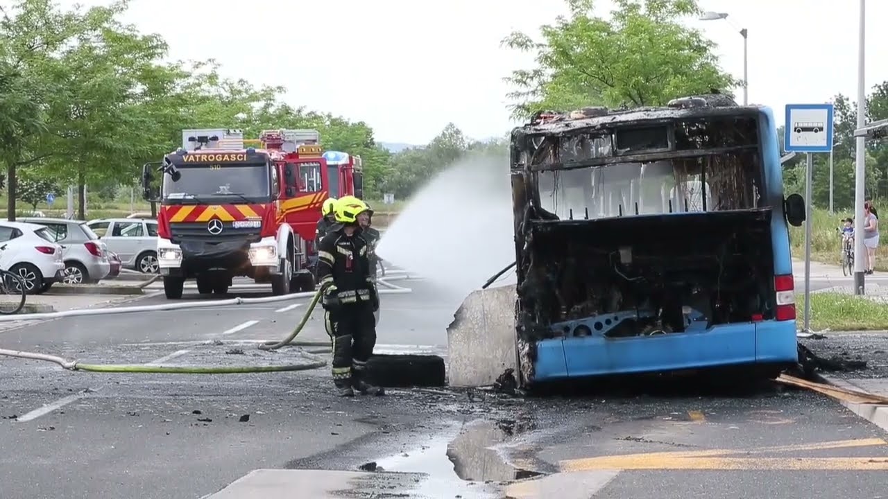 Požar autobusa u Jelkovcu