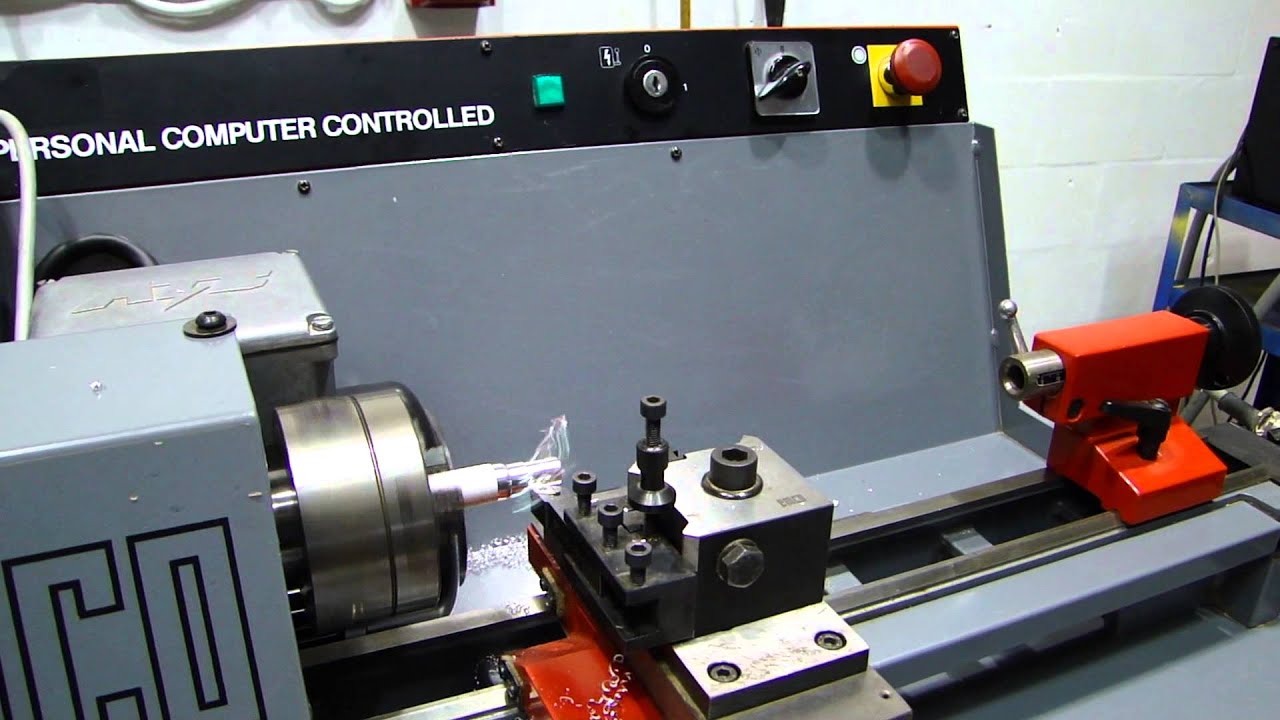 Emco cnc lathe compact 5 machine complete working system mach3