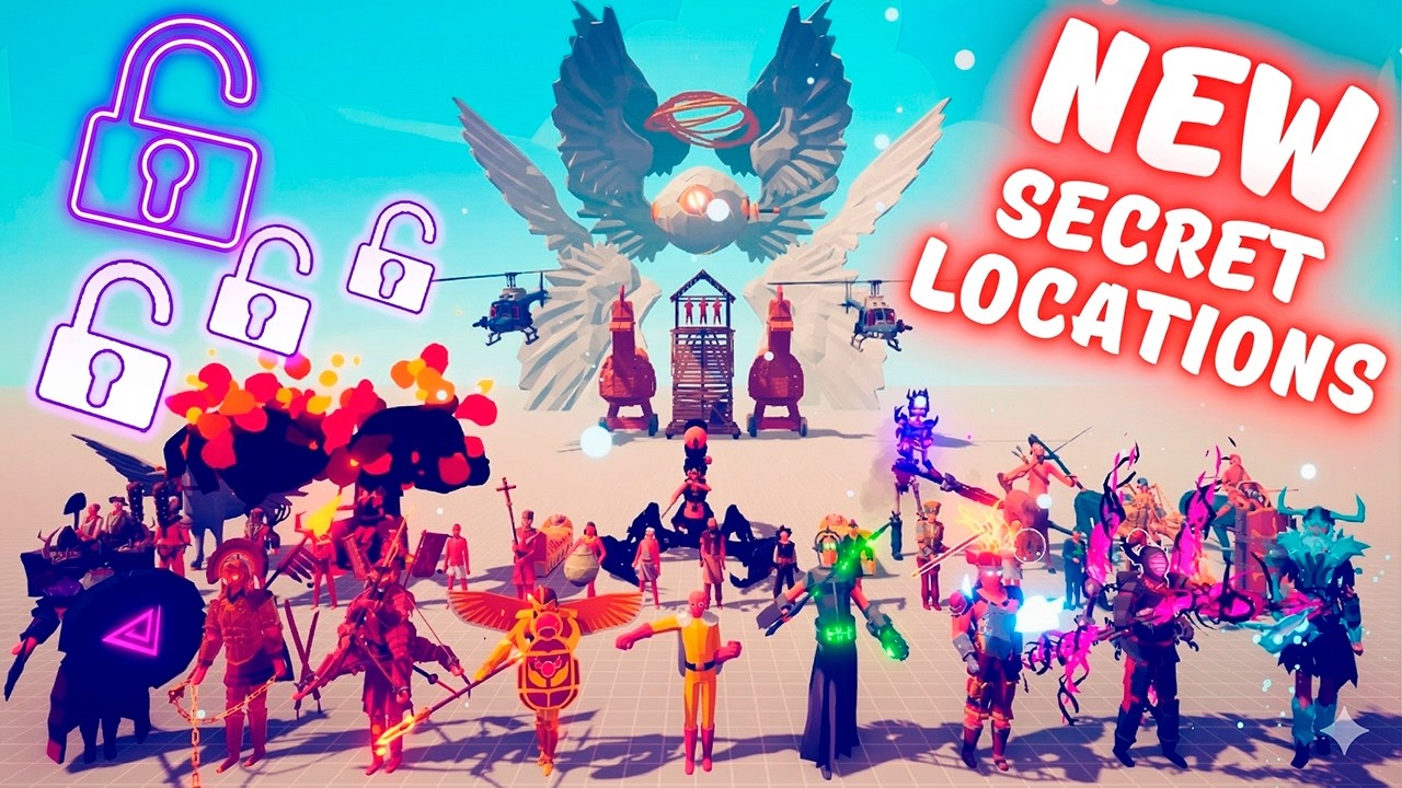ALL 44 NEW HIDDEN UNІTS SECRET LOCATIONS - Totally Accurate Battle Simulator TABS