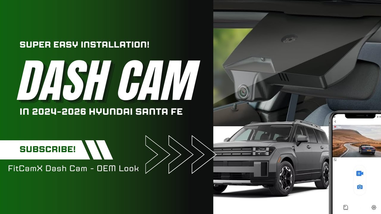 Installing a FitCamX Dash Cam in a 2025 Hyundai Santa Fe - It looks like it was always there!