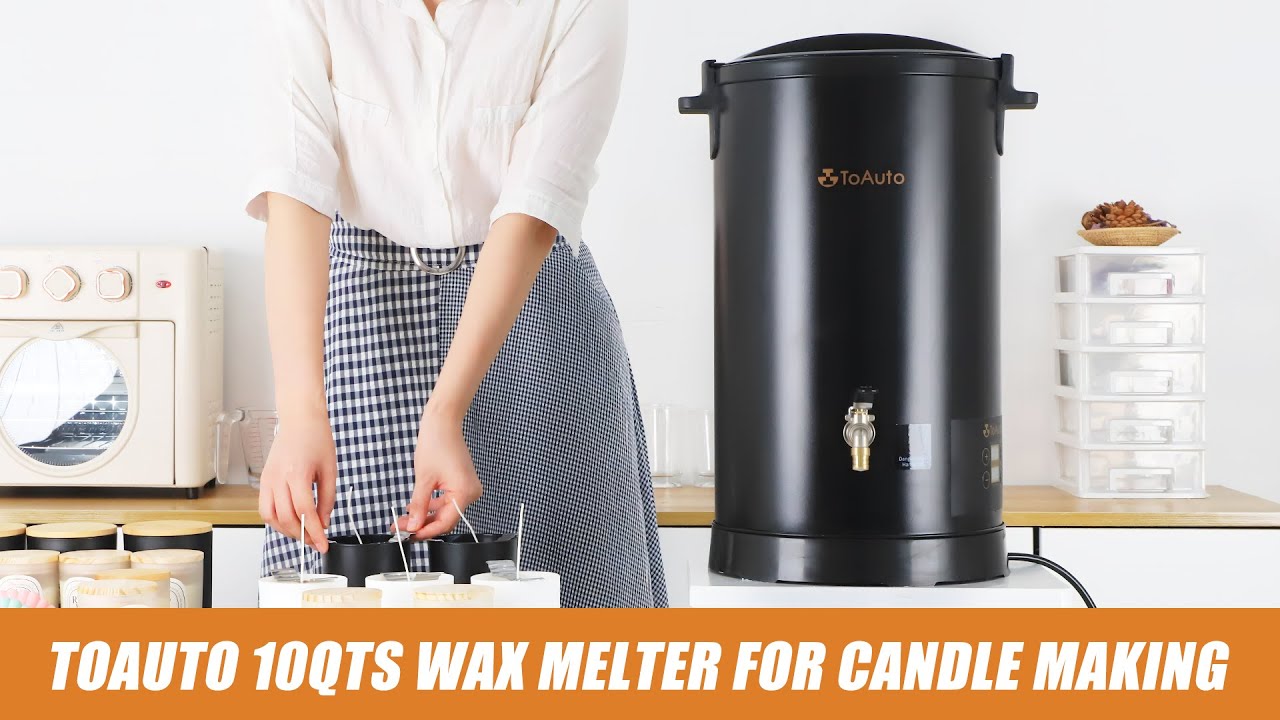 How to Make Homemade Candles for Beginners? TOAUTO 10Qts Wax Melter With Temperature Display