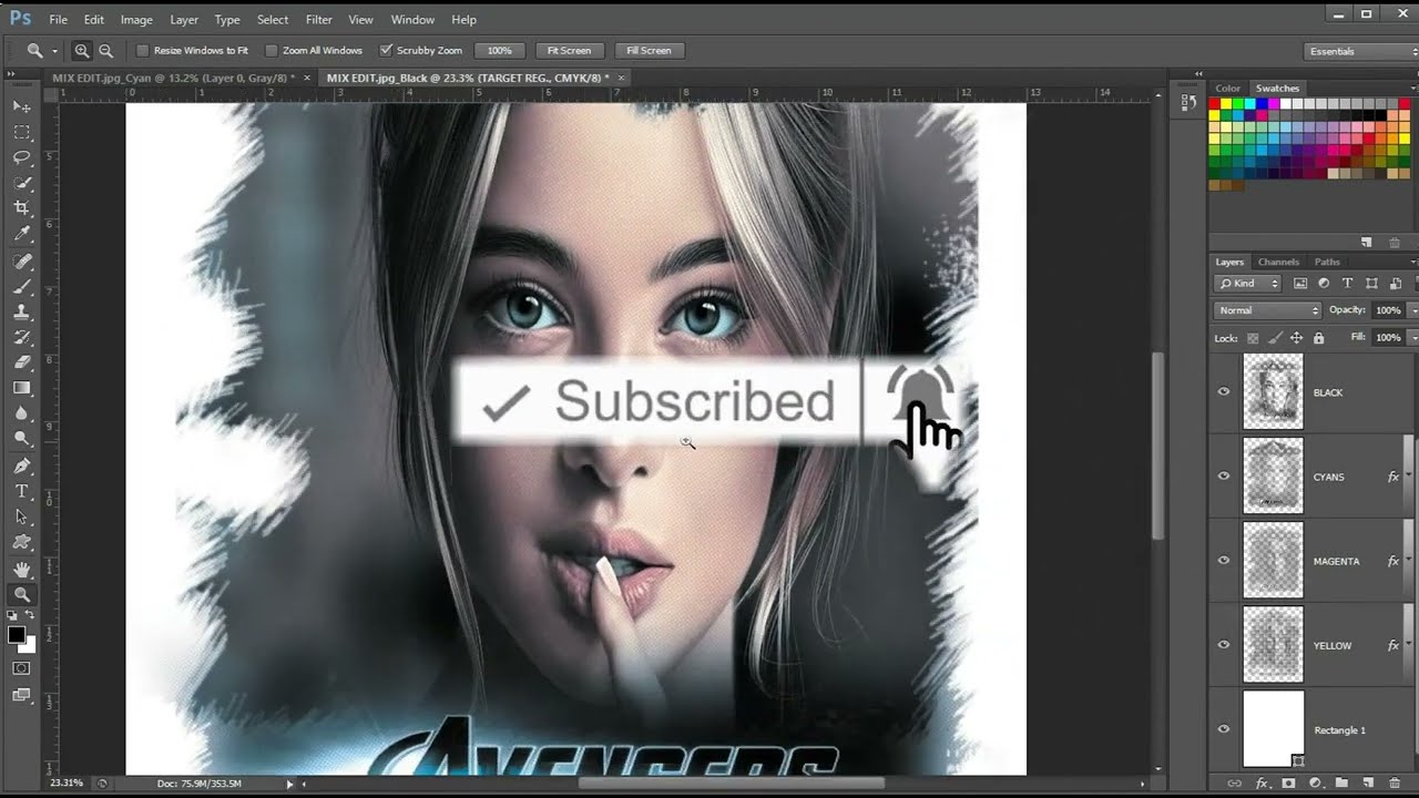 how to make C-M-Y-K color Separation in Photoshop Images-5