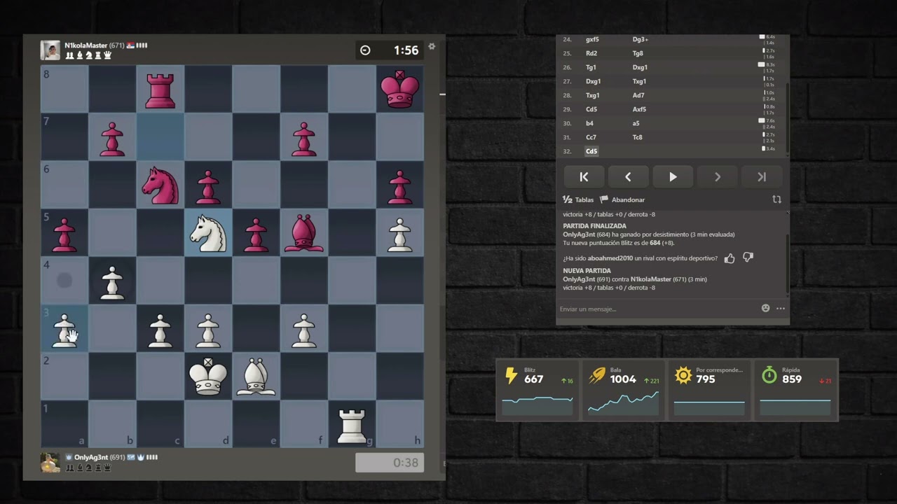 ¡Partida muy dominada que termina por tiempo!