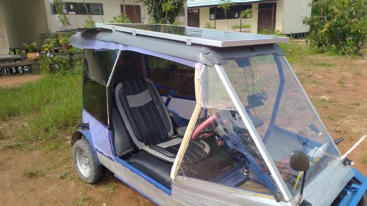 Review Mobil Listrik Mini Tenaga Surya Rakitan Orang Kampung dari Besi besi Bekas