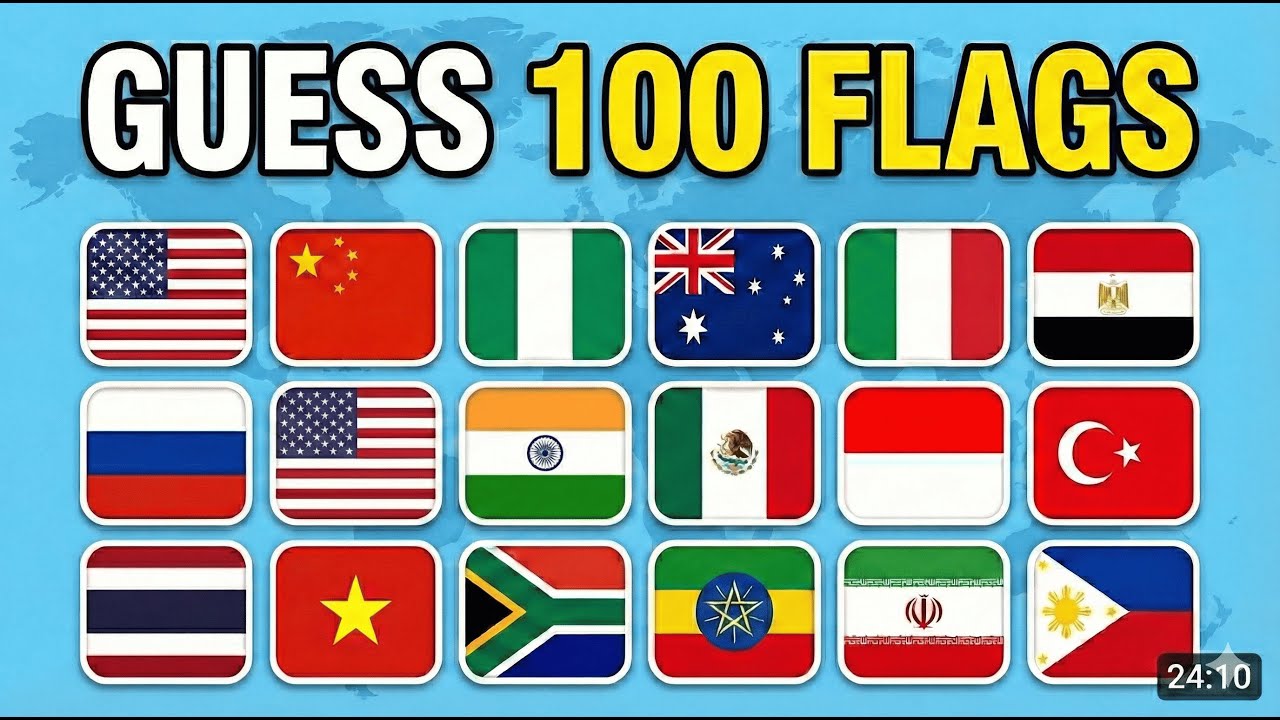 Guess the Flag in 5 seconds - 100 flags