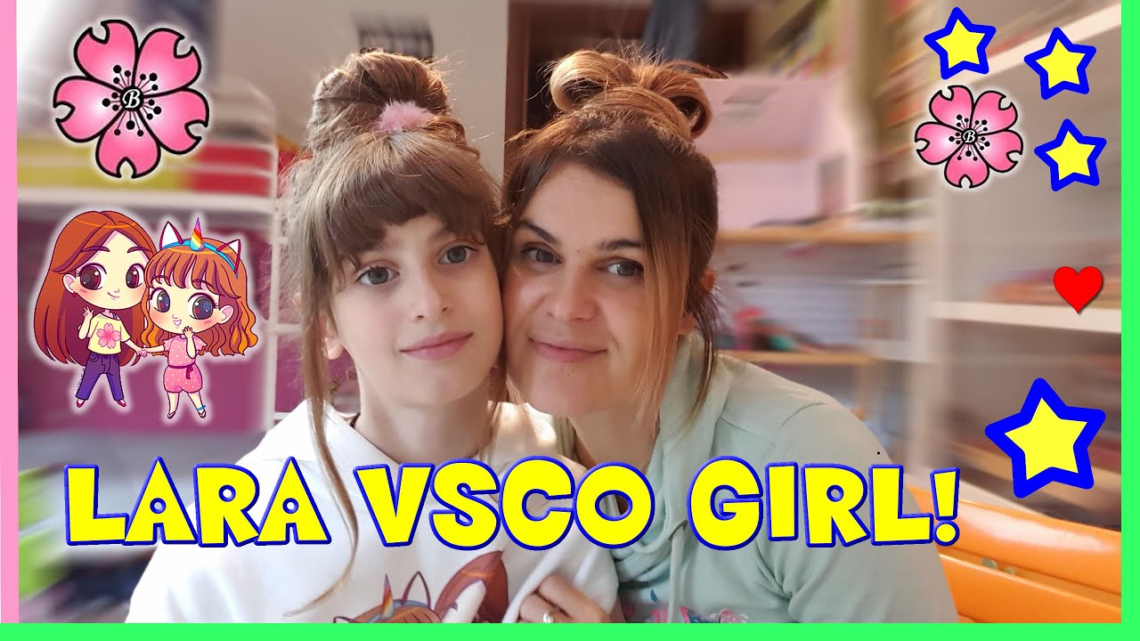 TRASFORMAZIONE di LARA in VSCO GIRL!! Outfit, capelli, accessori. Barbara e LAra
