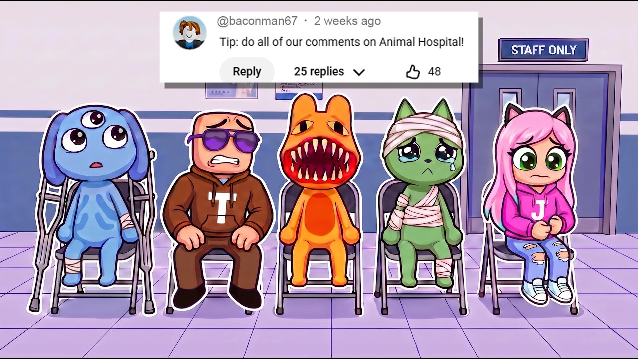 Выполняю ВАШИ комментарии в Animal Hospital | Roblox