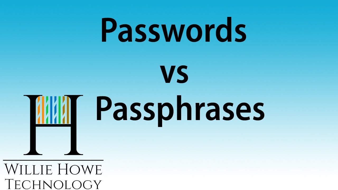 PASSWORDS vs PASSPHRASES