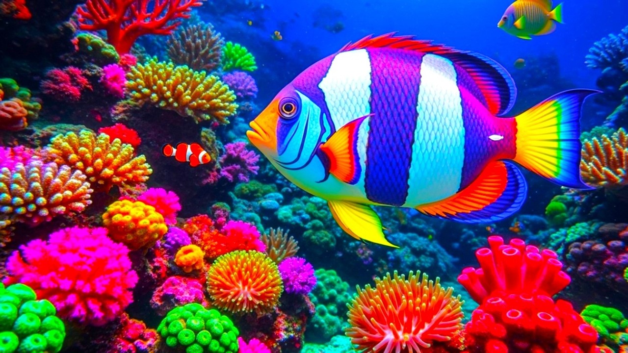 The Best 4K Aquarium - Dive Into The Mesmerizing Underwater Realm, Sea Jellyfish, Coral Reefs. #6