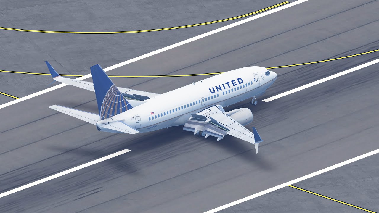 United Airlines Boeing 737-700 landing EWR/KEWR Runway 11 (Infinite Flight)