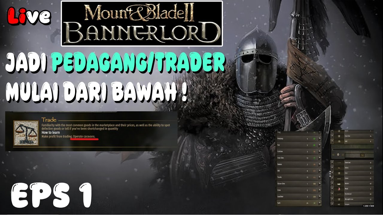 MENJADI PEDAGANG AMANAH ! MOUNT AND BLADE 2  BANNERLORD WARSAILS