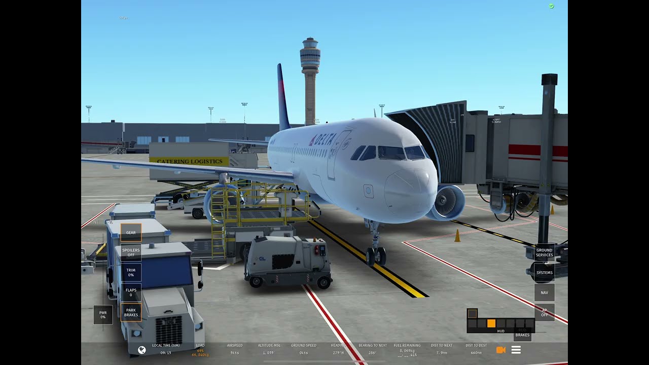 Delta A320 Full HUD Flight – Atlanta to Houston | Realistic Cockpit Journey (KATL–KIAH)